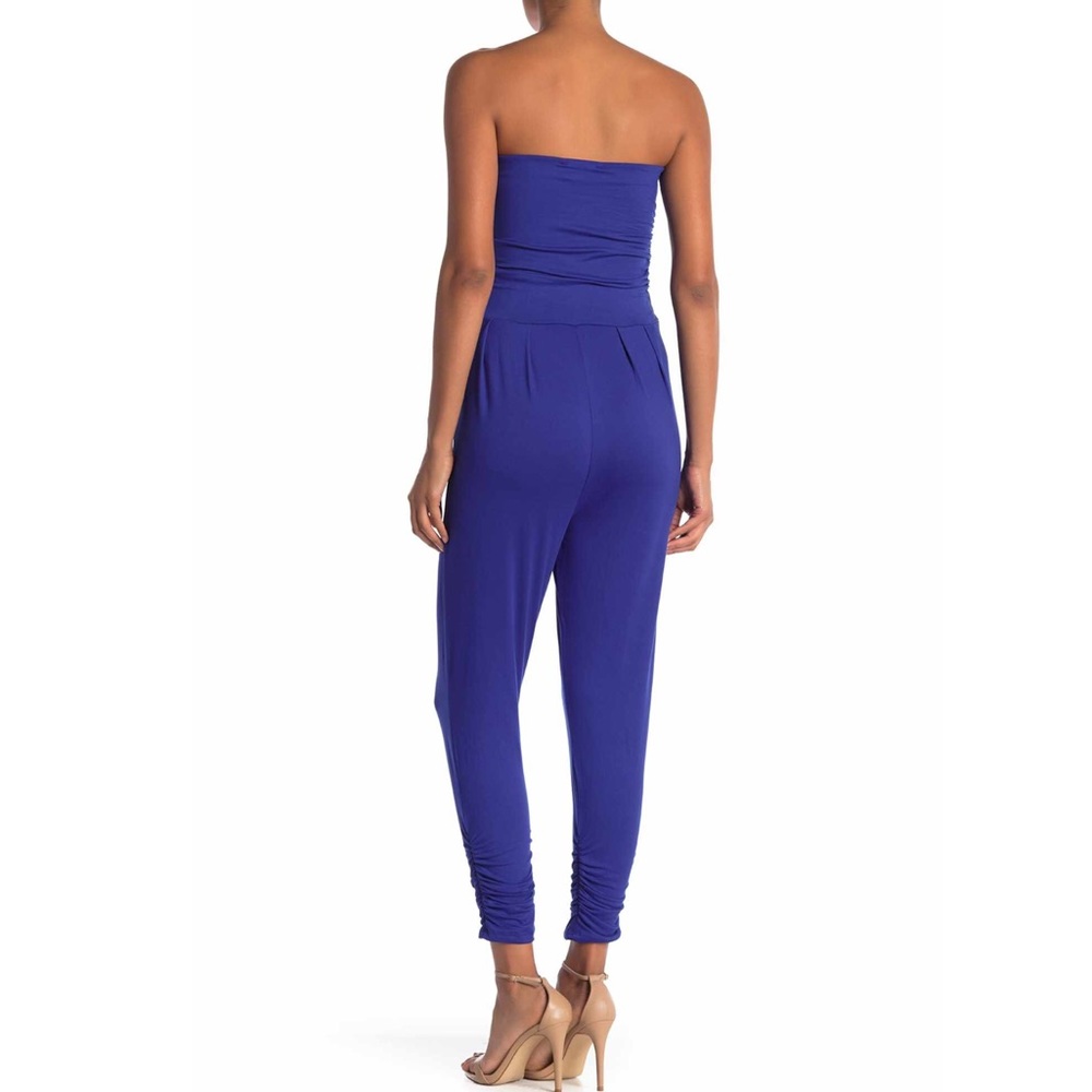 ‼️3 for $20‼️STRAPLESS SOLID BLUE ROYAL  JUMPSUIT - Picture 3 of 3